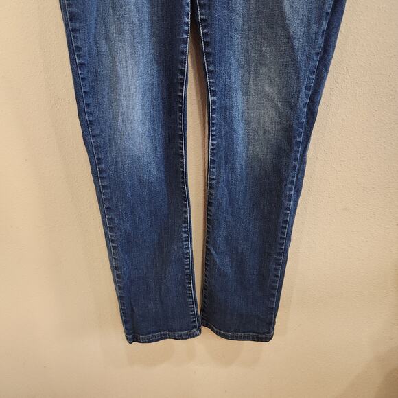 Levi Strauss Curvy #529 Skinny Leg Jeans Dark Blue Denim Mid Rise Size 12 - Picture 6 of 11
